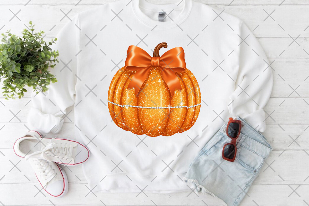 Halloween Disco Glitter Pumpkin PNG, an Illustration by Craft Nest (Photo 3 of 6)