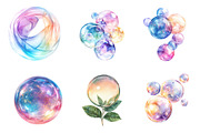 Spring Iridescent Bubble Clipart, an Illustration by CreationArt (Thumbnail 5 of 5)