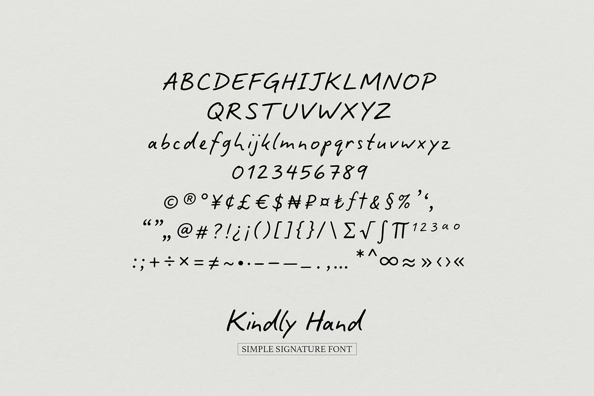 Kindly Hand — Simple Signature Font, a Script Font by gafaroff studio (Photo 4 of 6)
