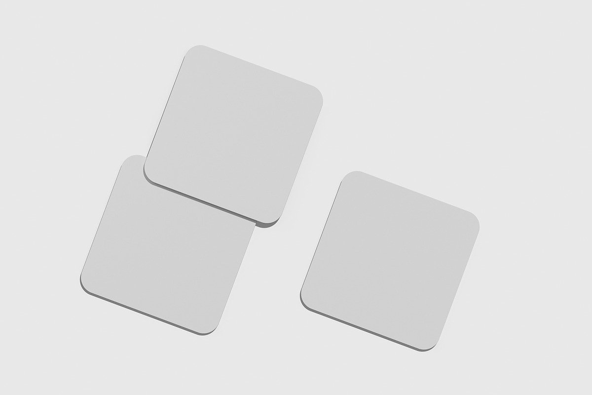 Square Coaster Mockup, a Household Mockup by Permadi Creative (Photo 3 of 4)