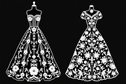 Wedding Dress Vector Pack, an Illustration by Gaye Art (Thumbnail 10 of 21)