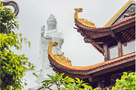 Beautiful Buddhist temple on the, an Architecture Photo by Elizaveta Galitskaya