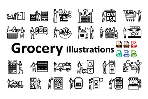 Aesthetic Grocery Store Illustration, an Illustration by Vector Portal