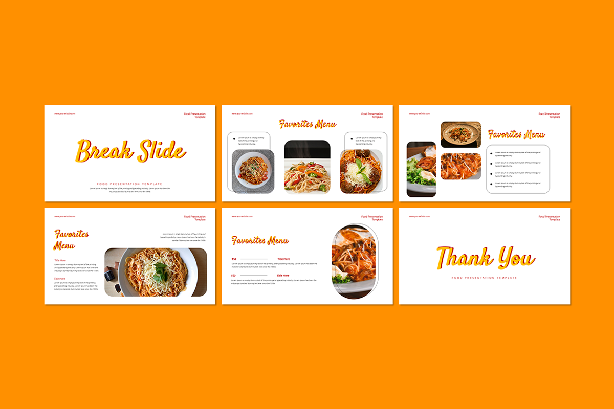 Pasta Food - PowerPoint Template preview 3