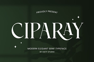 Ciparay, a Serif Font by HATFSTUDIO