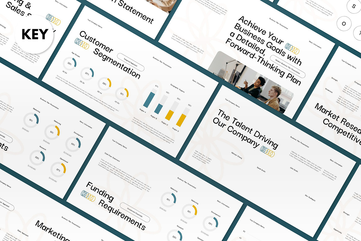 Cream Yellow Business Plan Keynote, a Presentation Template by graphicook (Photo 1 of 4)