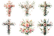 Floral Easter Cross Clipart, an Illustration by DreamPrint404 (Thumbnail 6 of 6)