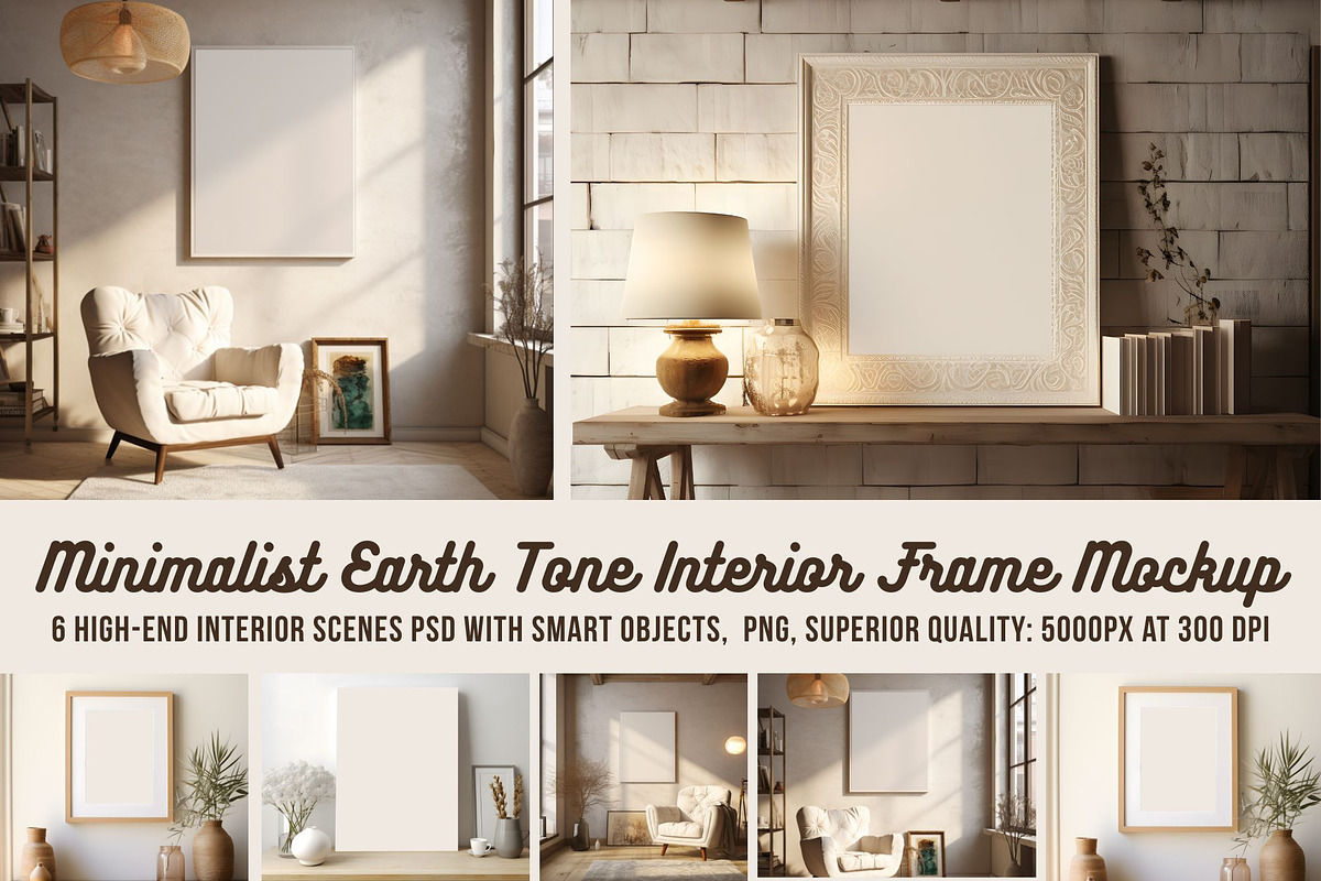 Minimalist Interior Frame Mockup 2, a Household Mockup by ARTOZEN DIGITAL (Photo 1 of 9)