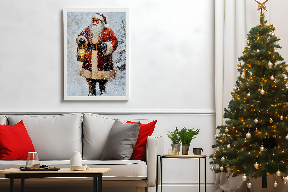 Black Santa Claus in Winter Art, a Holiday Photo by PrintablesByFranklyn (Photo 6 of 7)