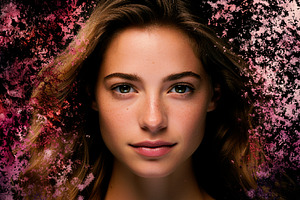 Crimson Bloom Particle Photo Effect, a Brushes & More by studiogstock