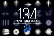 134 Spotlight Brushes for Photoshop, a Brush Add-On by Creative Graphics (Thumbnail 8 of 10)