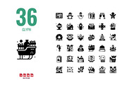 144 Christmas icons, a Solid Icon by Foxyard studio (Thumbnail 6 of 6)