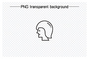 Human Head Avatars Set, an Outline Icon by Designfour (Thumbnail 6 of 7)