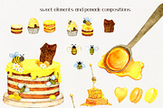 Honey Bee Summer Tea Clipart, a Food Illustration by TanyaOak (Thumbnail 8 of 12)