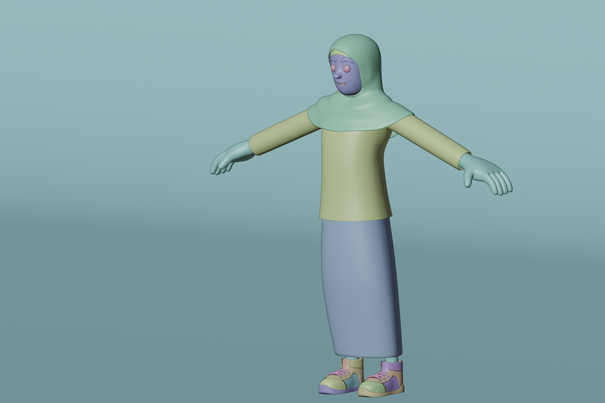 Muslim Family 3D Character, a Characters & Person 3D Model by Dudukbersama (Photo 2 of 5)