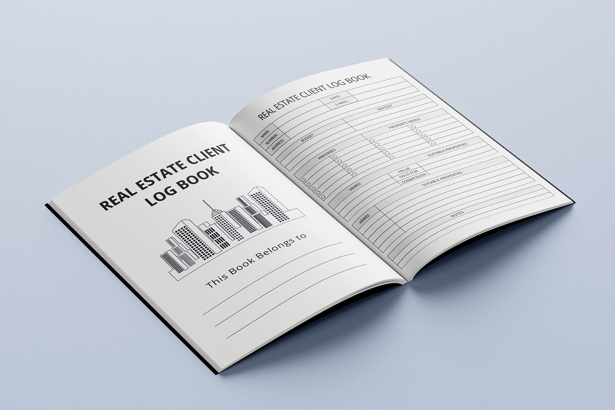 Real Estate Client Log Book, a Print Template by Book2bees (Photo 3 of 4)