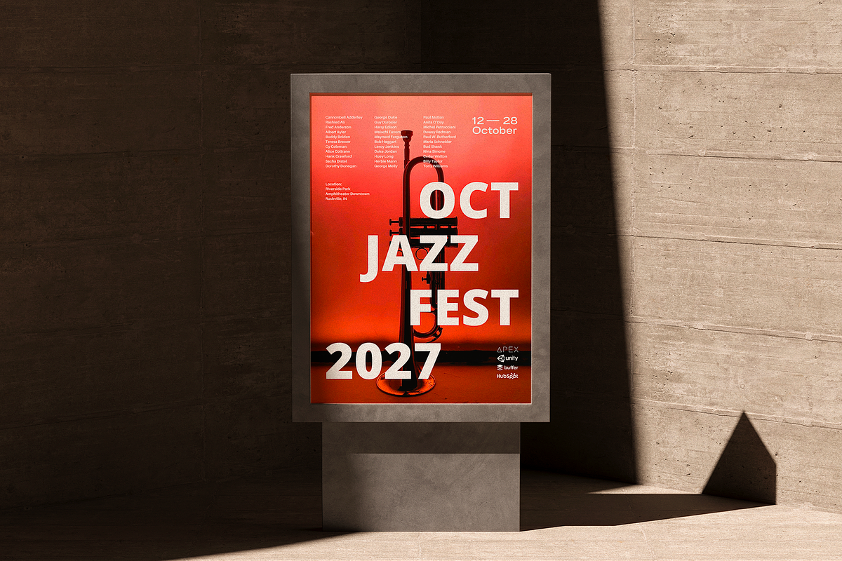Bold Colorful Event Poster Template, a Poster Template by LePosey Studio (Photo 1 of 8)