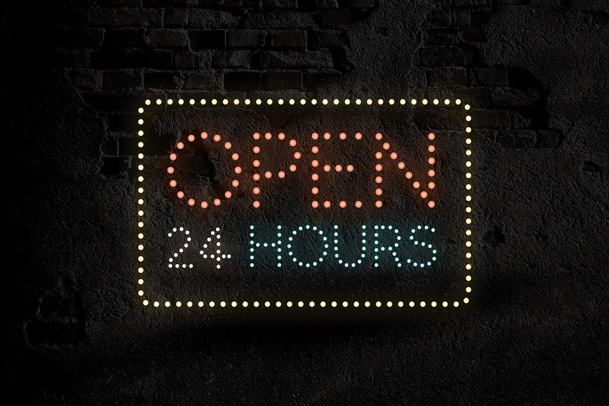 Neon Dots - Neon Sign Font, a Font by Medialoot (Photo 4 of 5)