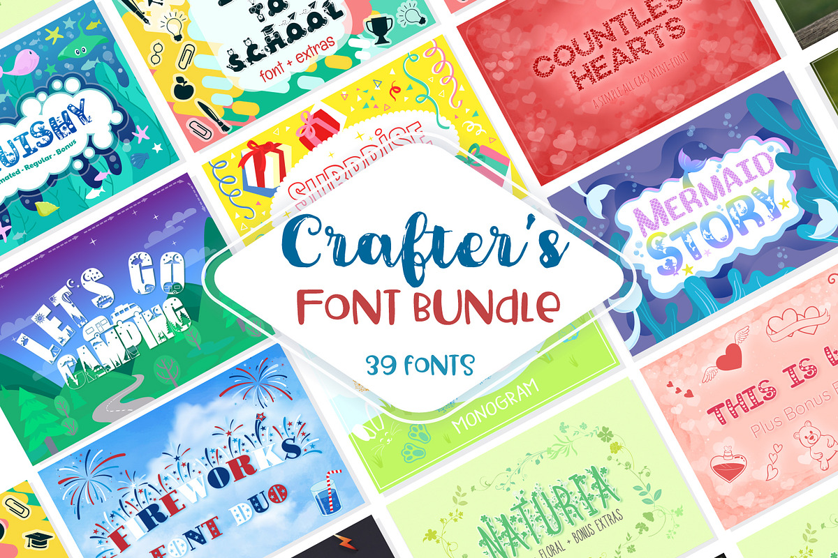 Sale! Crafter's Huge Font Bundle