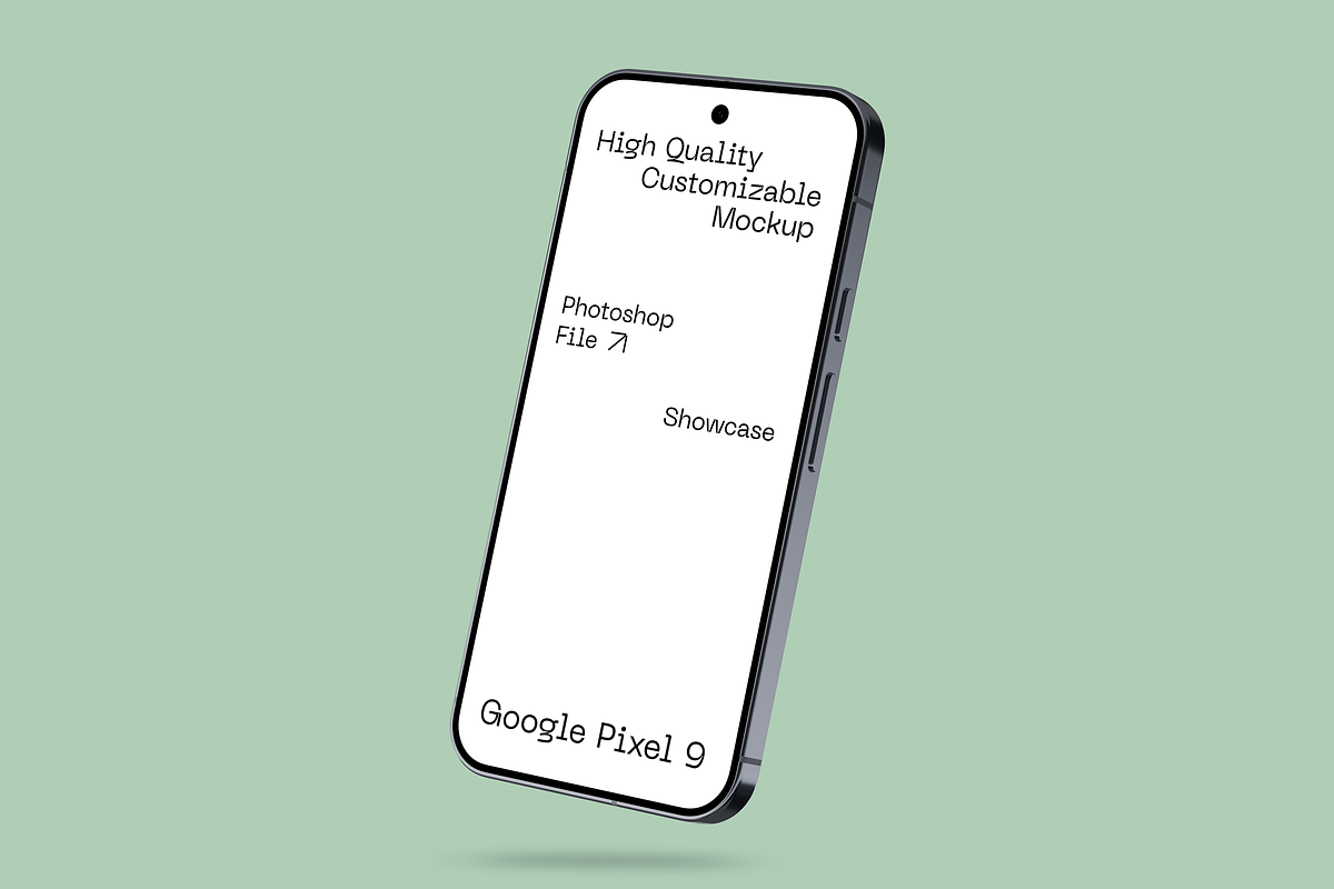 Pixel 9 Smartphone Mockup, a Device Mockup by Mockupdaddy (Photo 9 of 37)