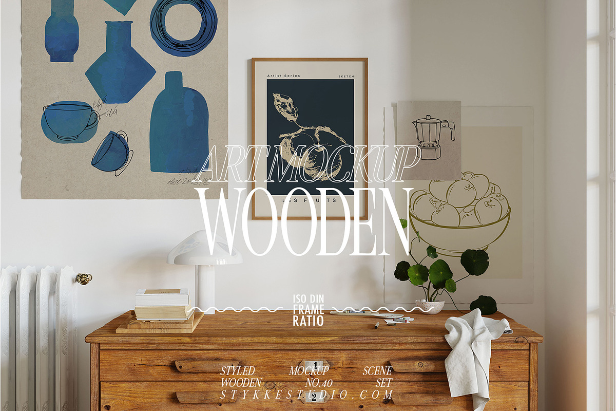 WOODEN | art & frame mockup, a Household Mockup by Stykke Studio (Photo 1 of 8)