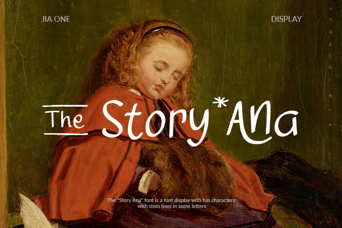 Story Ana - Handwritting font, a Handwritten Font by Fourshape (Photo 1 of 6)