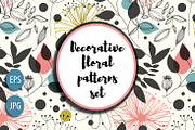Decorative floral patterns set, a Pattern Graphic by Silmen (Thumbnail 1 of 4)