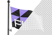 Flag Mockup Outdoor Display, an Advertising Mockup by graphicsauce (Thumbnail 4 of 4)