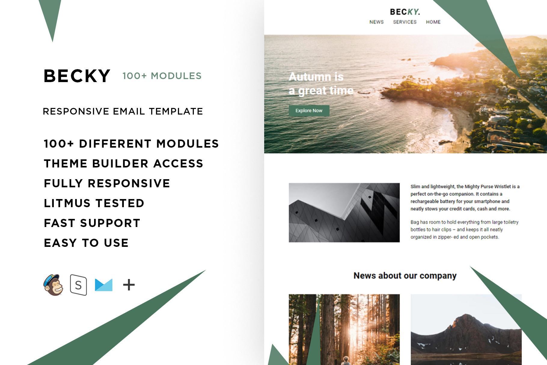 Becky – 100+ Modules Email template, an Email Template by ThemesCode