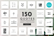 Deep Quotes - 150 Quotes Pack, a Social Media Template by Delightful Design (Thumbnail 1 of 8)