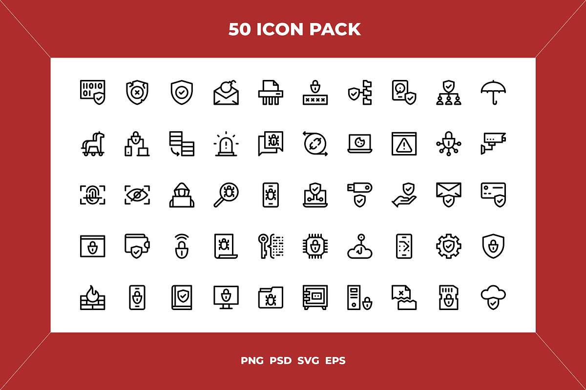 Data protection icons, an Outline Icon by Wencory (Photo 1 of 2)