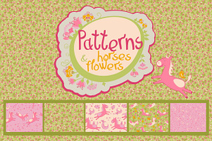 Patterns With Horses And Flowers