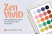 Zen Vivid Color Palette (.ase file), a Palette Add-On by @JennyPaintsWithPixels (Thumbnail 1 of 7)