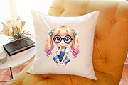 Quirky Cute Little Girl Clipart, an Illustration by Sublimation Artist (Thumbnail 9 of 9)