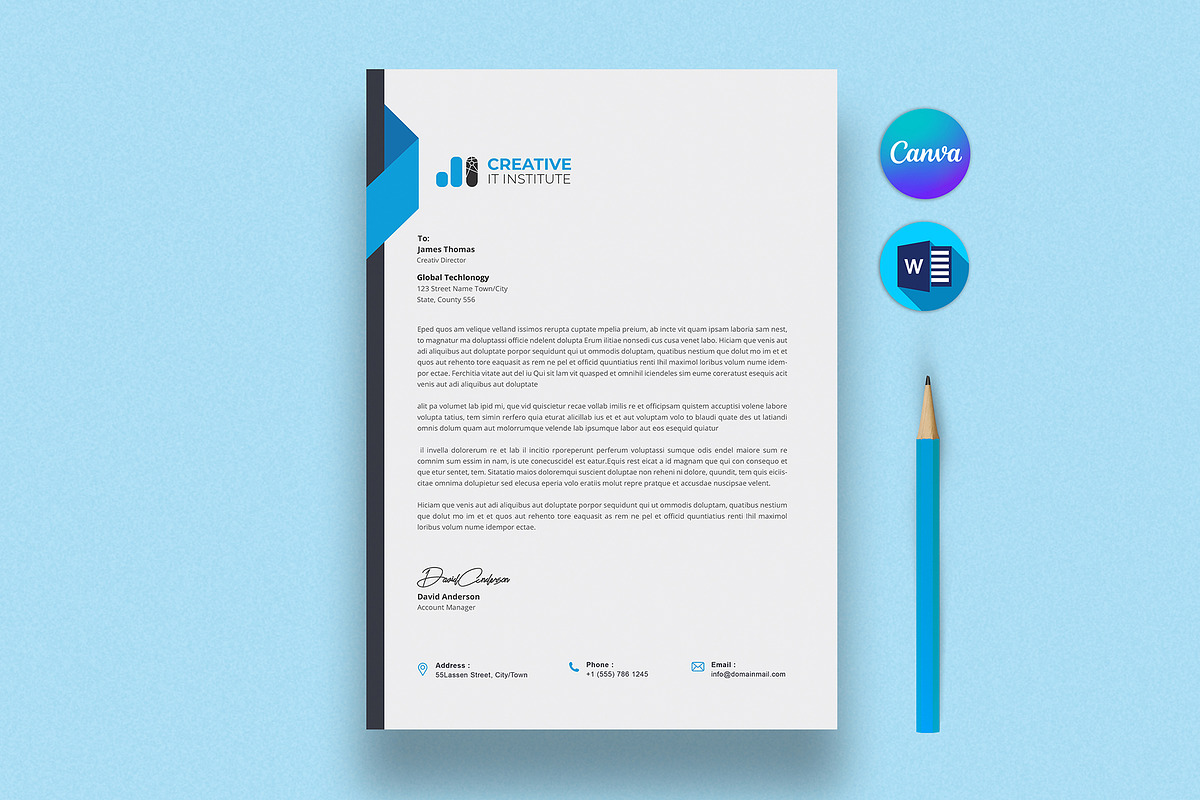 Letterhead, a Stationery Template by DesignDevisers (Photo 2 of 10)