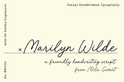 Marilyn Wilde Handwriting Script, a Script Font by Mila Garret (Thumbnail 1 of 18)