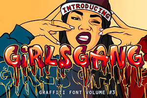 GIRLS GANG ( GRAFFITI FONT #3 )