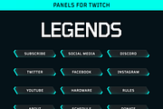 Legends Twitch Panels - 8 Colors, a Social Media Template by Gear Store (Thumbnail 1 of 8)