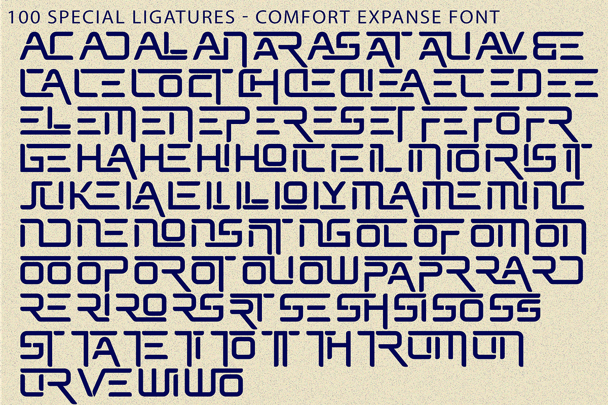 Comfort Expanse - Futuristic Font, a Sans Serif Font by 177Studio (Photo 9 of 9)