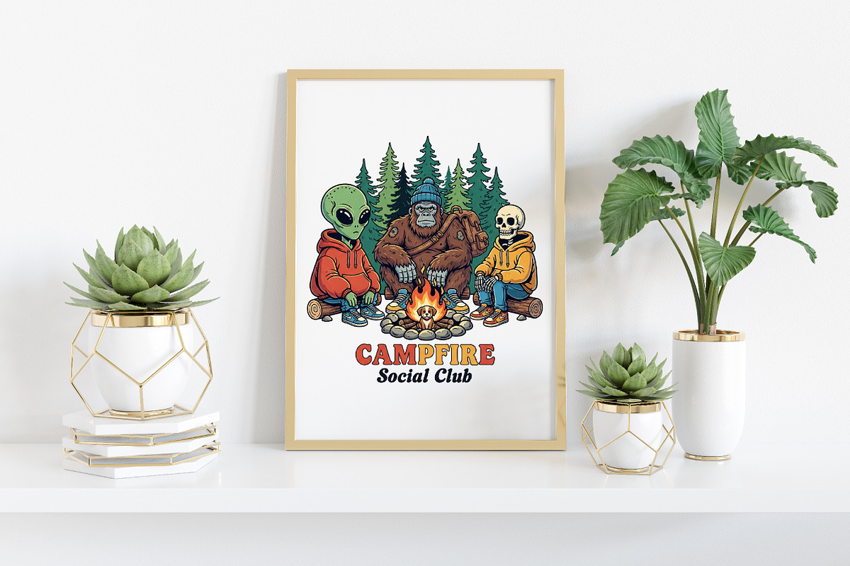 Campfire Social Club PNG, an Illustration by Craft Nest (Photo 5 of 6)
