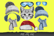 Cat / Wintertime, an Animal Illustration by Victoria_Novak (Thumbnail 2 of 3)