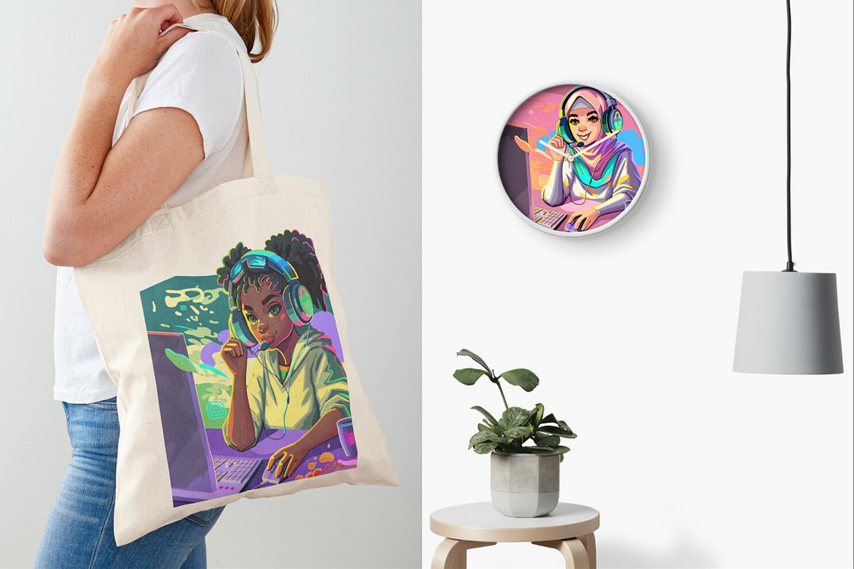 Girls Gamers Vol.1., a Person Illustration by Ekaterina Glazkova (Photo 10 of 10)