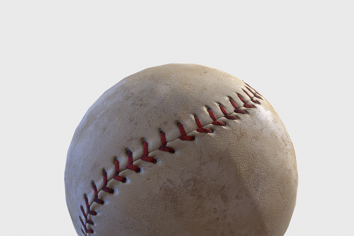 Old Baseball PBR, an Object 3D Model by Daniel Mikulik (Photo 5 of 11)