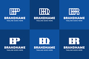 Letters BP BQ BR Monogram Logo Set, a Branding & Logo Template by Pray Art Design Studio (Thumbnail 2 of 2)