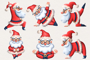 Santa Claus Yoga Clipart