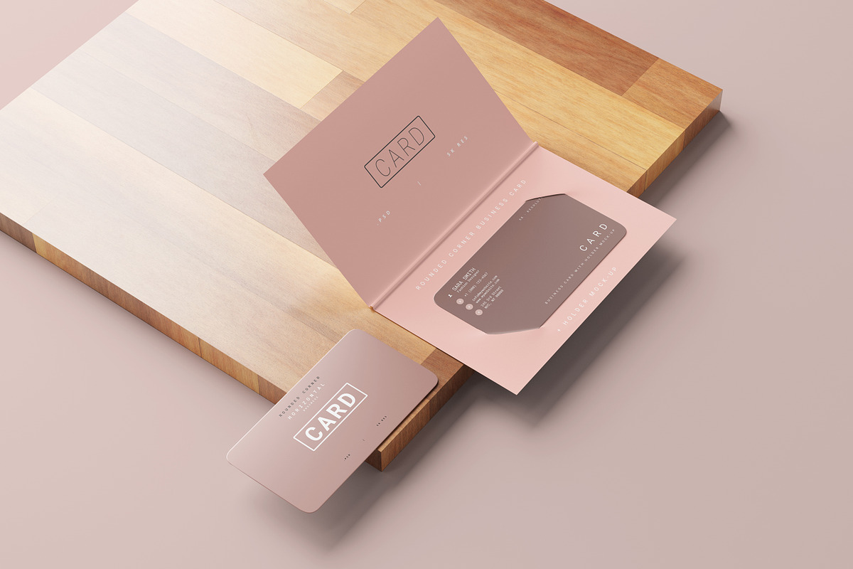 Business Card with Holder Mockups, a Print Template by pmvch (Photo 1 of 11)