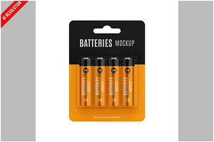 Battery Packaging Mockup, a Product Mockup by Bruno's Shop