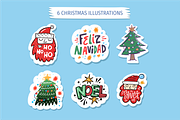 Christmas Doodles & Holiday Clipart, a Seasonal Illustration by Oktyabr (Thumbnail 3 of 8)