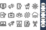 Minimal Technology Icon Set, an Illustration by designvectx (Thumbnail 1 of 3)