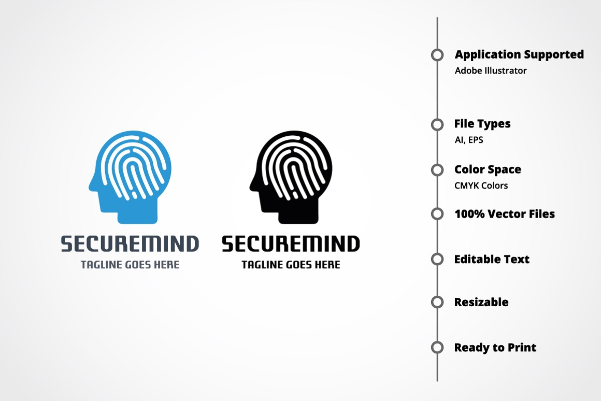 Security Mind Logo, a Branding & Logo Template by Design_Planet